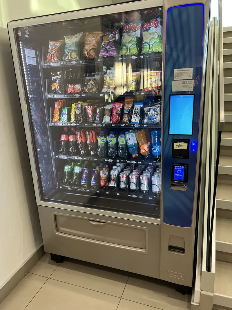 Rows of chips stocked in a vending machine
